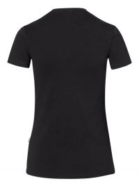 Damen V-Shirt Stretch Schwarz